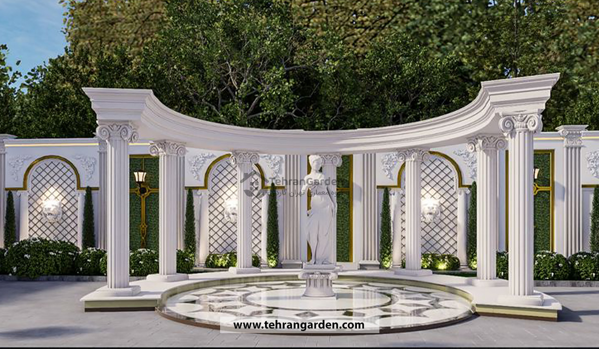 ایده محوطه ویلا کلاسیک