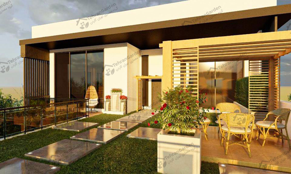 پروژه طراحی روف گاردن در رودهن