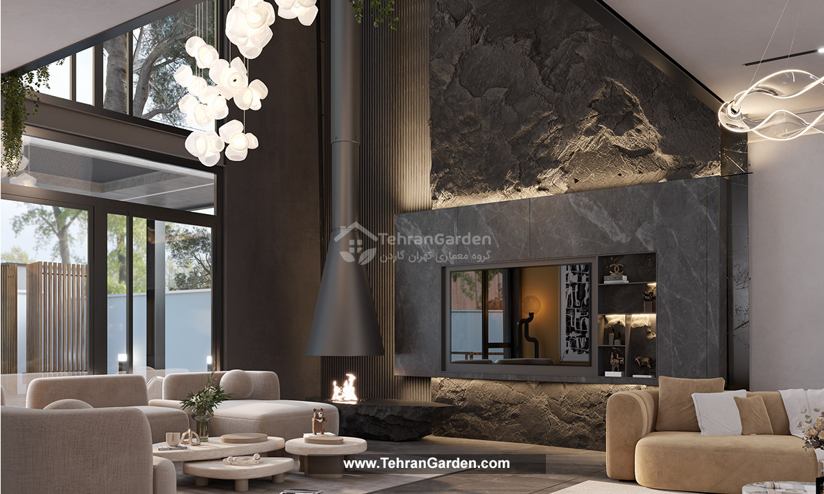 طراحی وید در ویلا دوبلکس