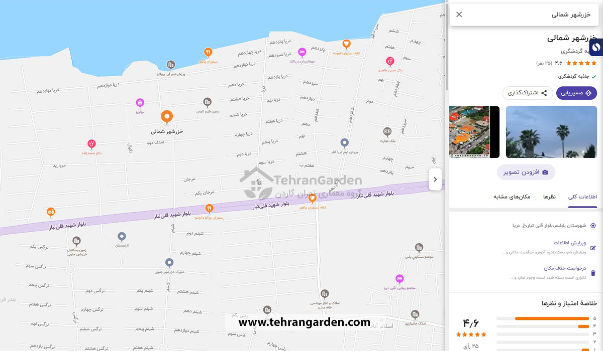 لوکیشن شهرک ویلایی خزرشهر
