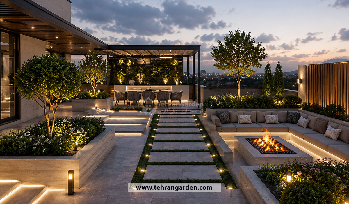 مزایای طراحی روف گاردن
