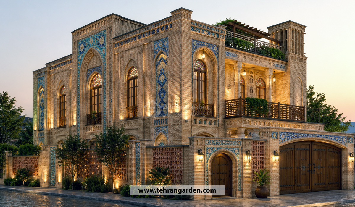 پروژه طراحی ویلای ایرانی در اصفهان