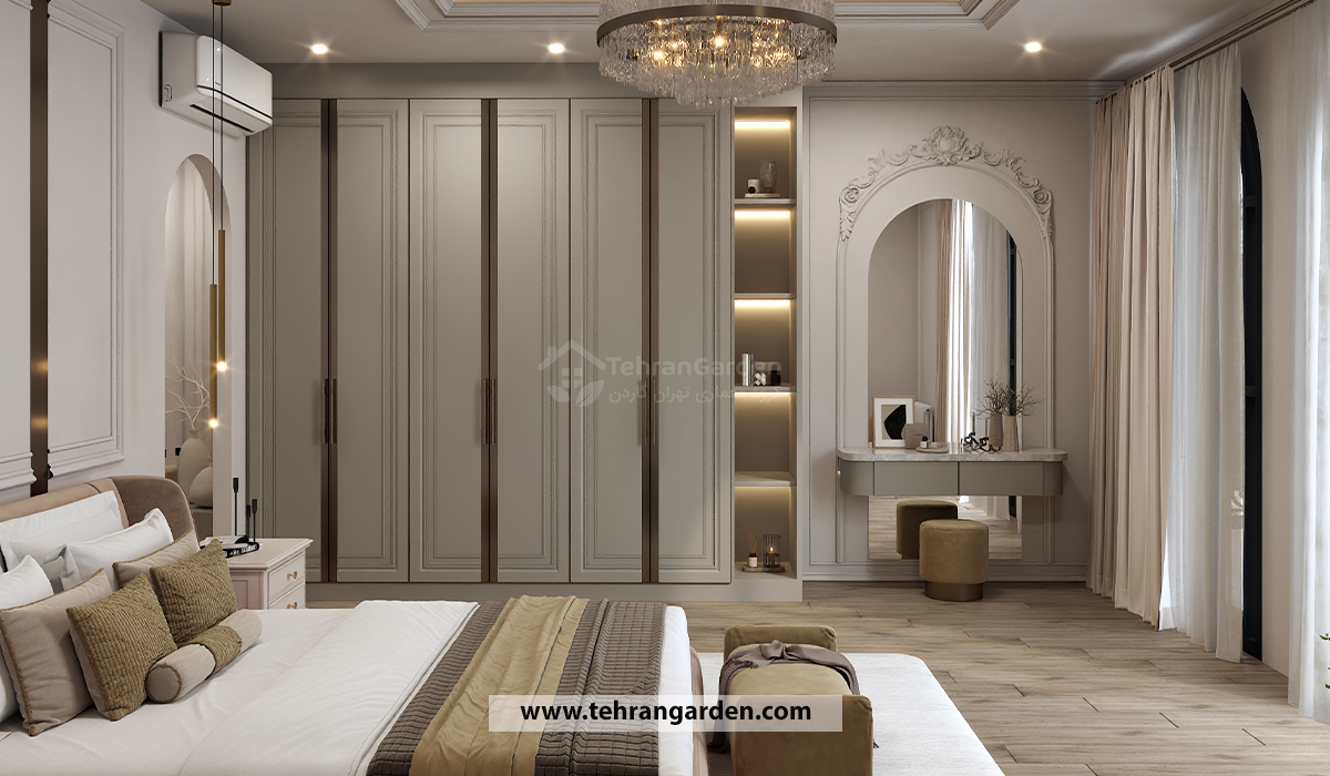 هزینه طراحی و اجرای اتاق خواب مستر