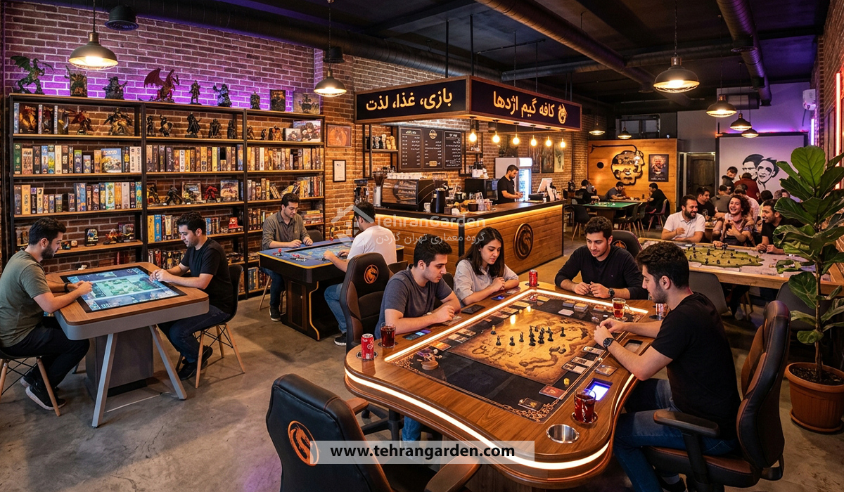 طراحی دکوراسیون داخلی کافه گیم